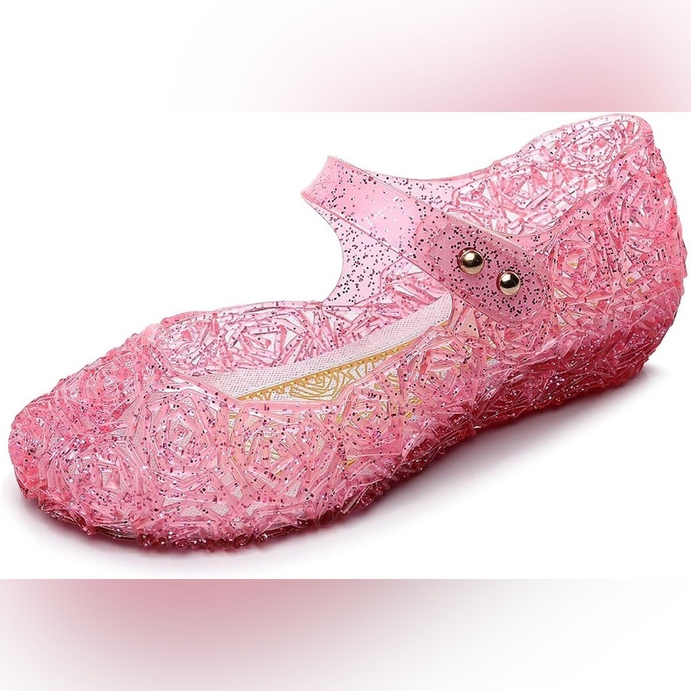 Princess Costumes Jelly Flats Cosplay Shoes Sandals For Little Girls - Picture 2 of 14